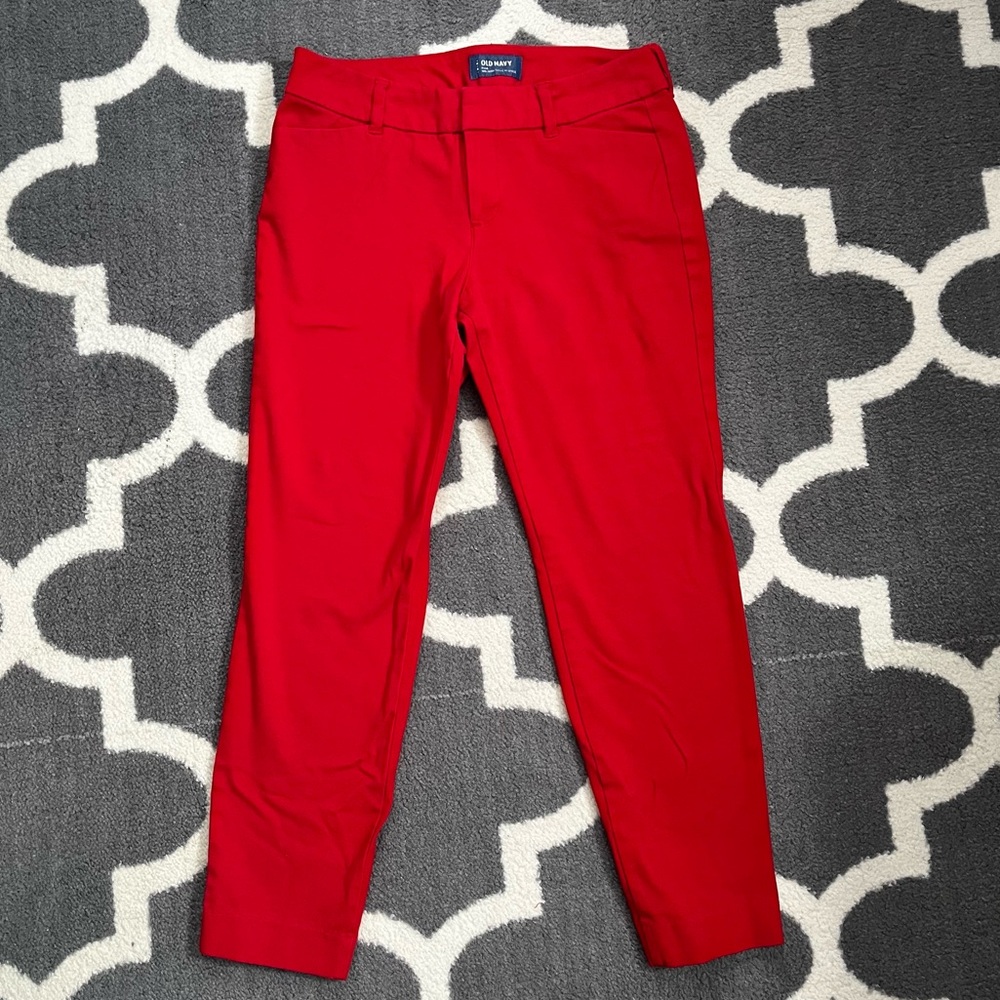 OLD NAVY Candy Apple Red Pants ankle length super cute